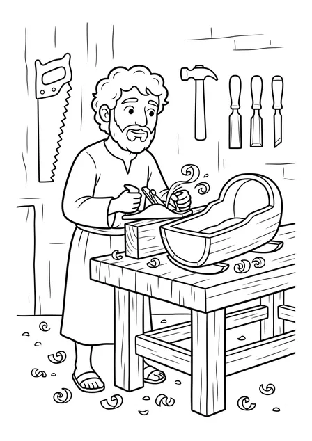 Ausmalbild zu „Josef träumt und bleibt“ (Vorschau)